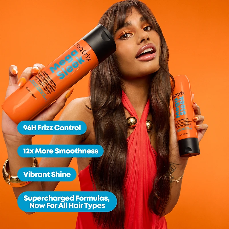 MATRIX Mega Sleek Anti-Frizz Sulfate-Free Smoothing Shampoo for All Frizzy Hair