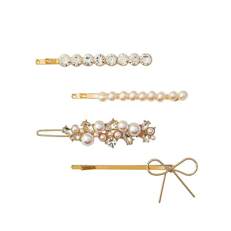 CEZANNE Pearl & Crystal Bobby Set