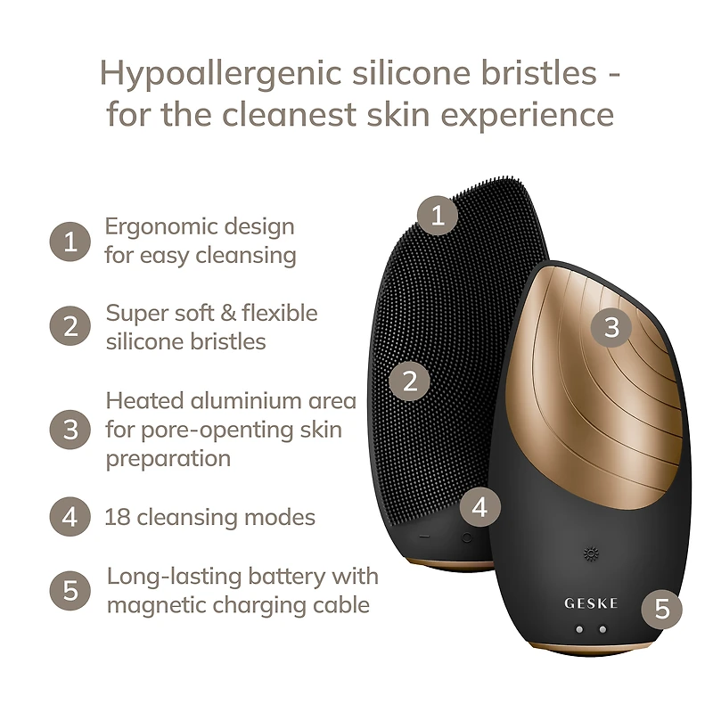GESKE Sonic Thermo Facial Brush 6 in 1