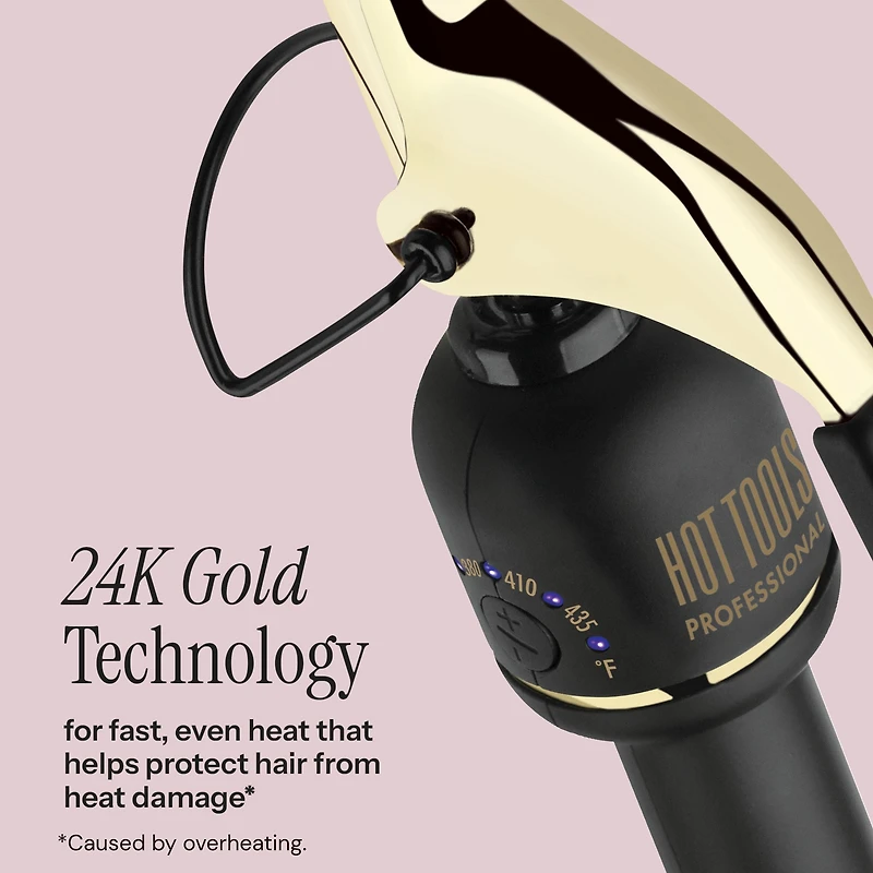HOT TOOLS Pro Artist 24K Gold Extended Barrel Curling Iron