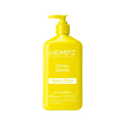 HEMPZ Beauty Actives Citrus Sunrise Moisturizing Body Lotion with Guarana + Caffeine