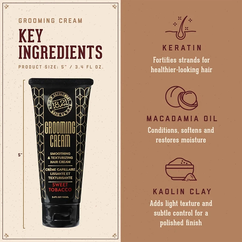 18.21 Man Made Grooming Cream - Sweet Tobacco