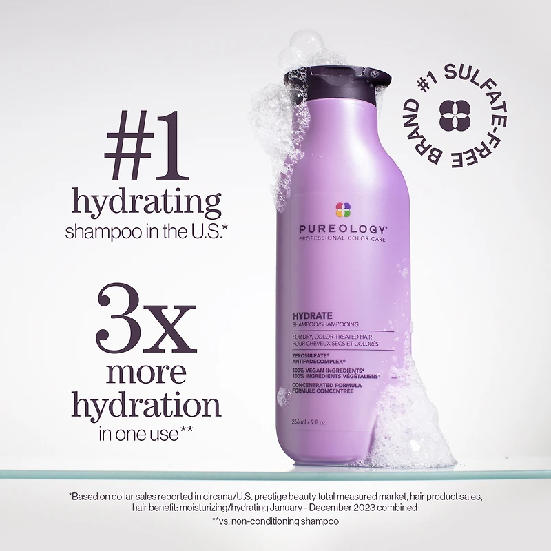 PUREOLOGY Hydrate Shampoo for Medium to Thick Hair