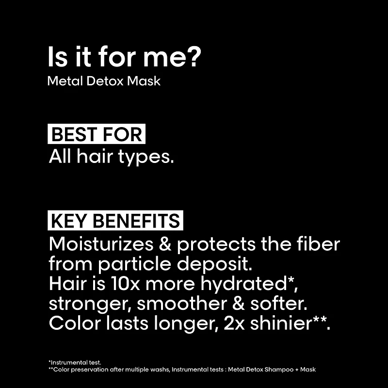 L'OREAL PROFESSIONNEL Metal Detox Hair Mask for Damaged Hair & Breakage