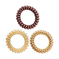 CLEARANCE KENNETH BERNARD Collection Large Traceless Hair Ties - Metallics