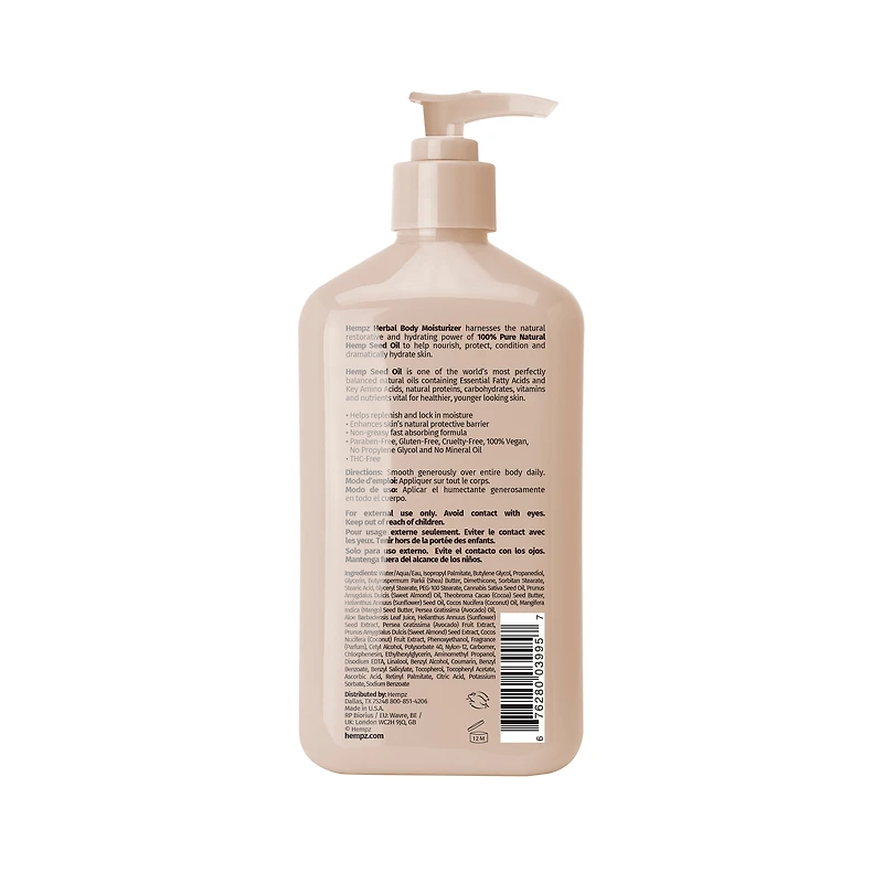 HEMPZ Koa & Sweet Almond Smoothing Herbal Moisturizer
