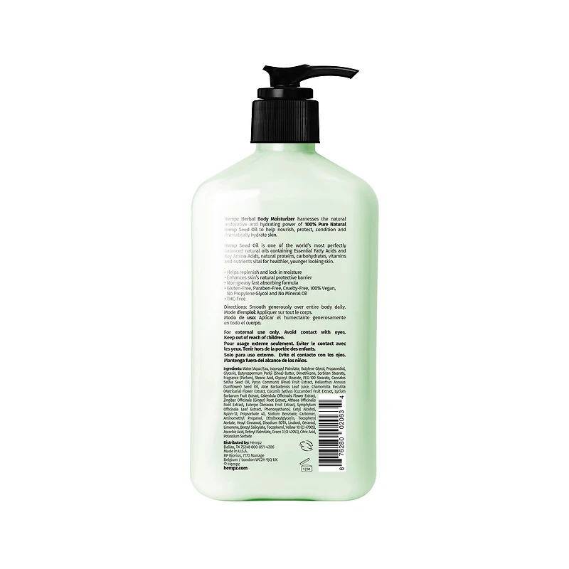 HEMPZ Exotic Green Tea & Asian Pear Herbal Body Moisturizer