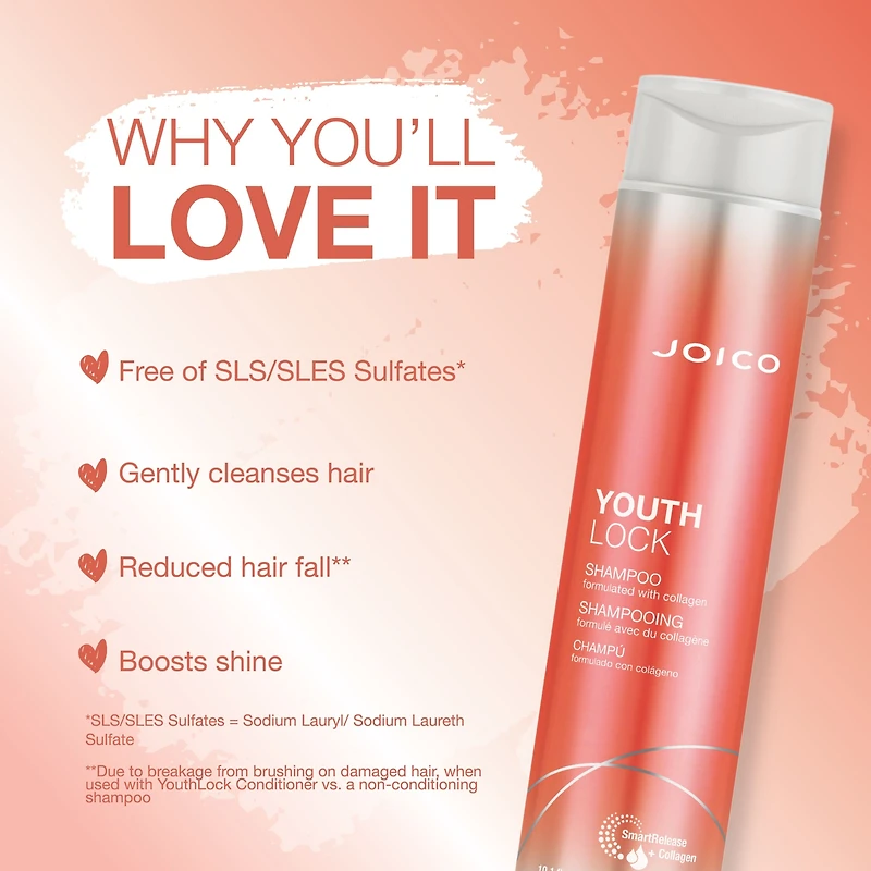 JOICO YouthLock Shampoo Formulated with Collagen