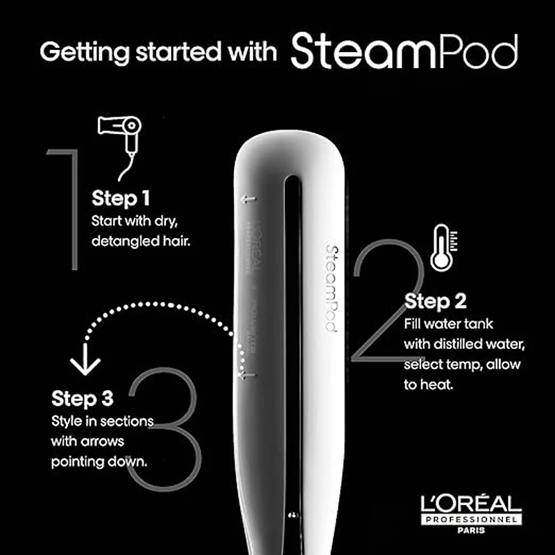 L'OREAL PROFESSIONNEL SteamPod 3.0 Steam Flat Iron and Curler
