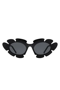 Ginnie Black Flower Cutout Cateye Sunglasses