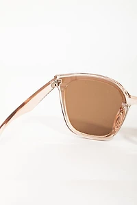 Marnie Grey Large Wayfarer Frame Sunglasses