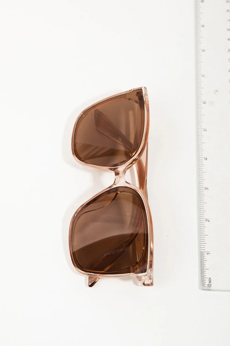Marnie Grey Large Wayfarer Frame Sunglasses