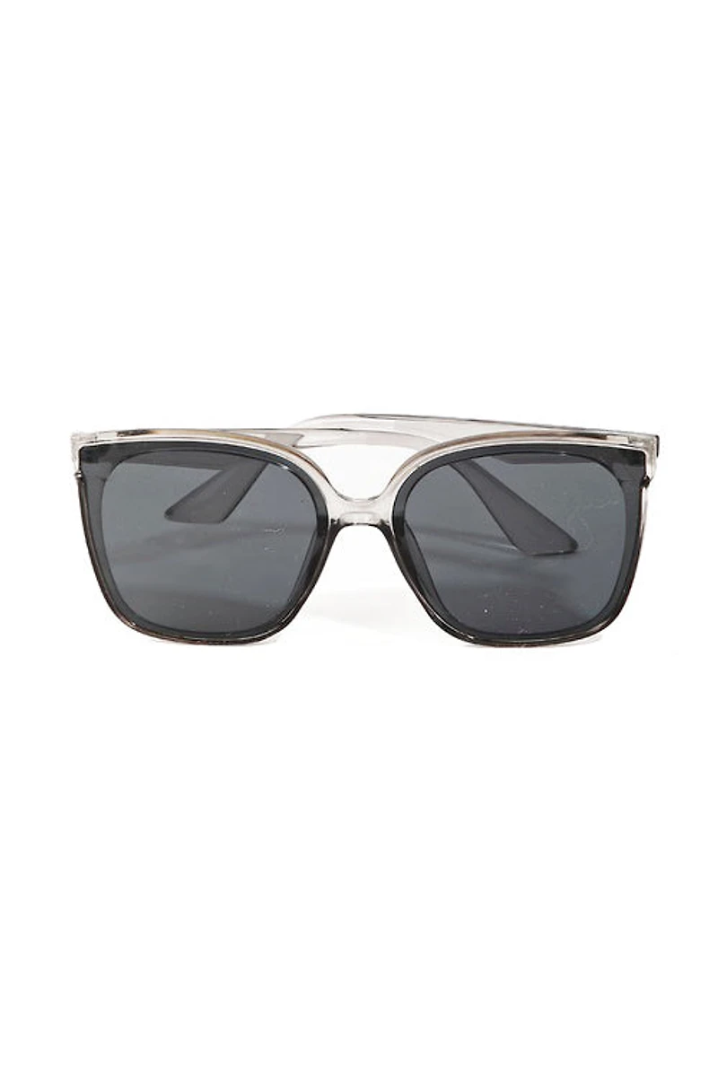 Marnie Grey Large Wayfarer Frame Sunglasses