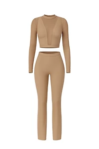 Margaux Mocha Bandage Leggings Set