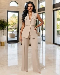 Parker Nude LUXE Vest & Pants Set