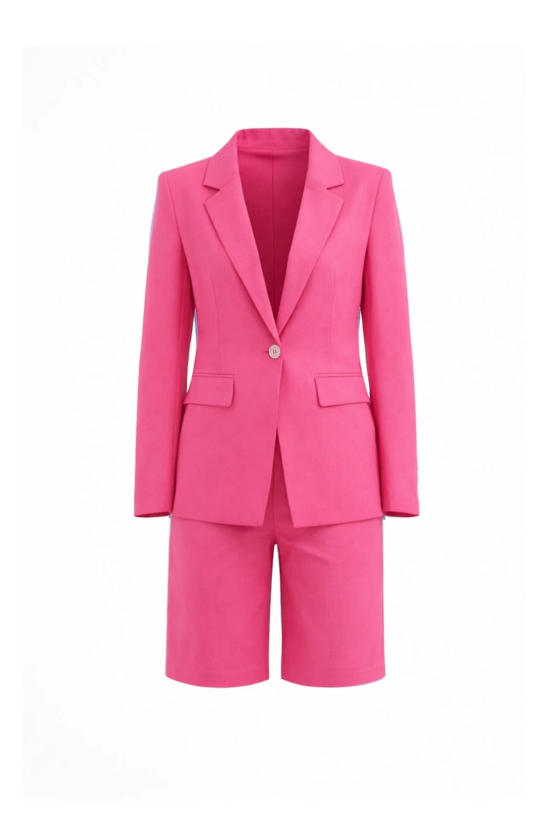 Ismera Pink Blazer & Bermuda Shorts Set