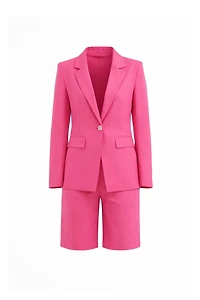 Ismera Pink Blazer & Bermuda Shorts Set