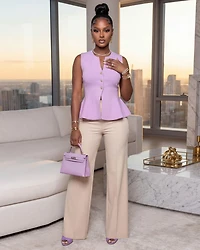 Dulce Nude Ponte Pants