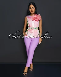 Avril Lilac High Waist Skinny Pants