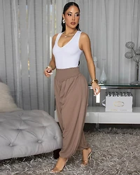 Aries Taupe Draped Pants
