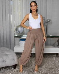 Aries Taupe Draped Pants