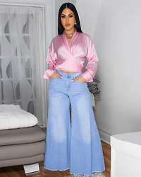 Westerly Baby Pink Silky Blouse