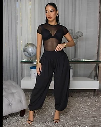 Aries Black Draped Pants