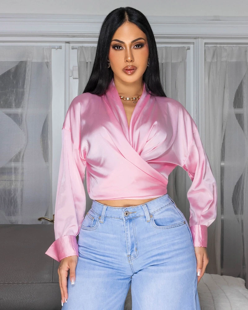 Westerly Baby Pink Silky Blouse