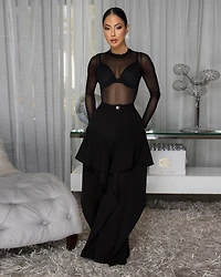 Sonoma Black Ruffle LUXE Pants