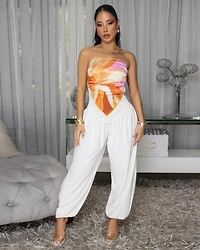 Aries Off-White Draped Pants