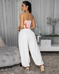 Aries Off-White Draped Pants
