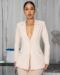 Alice Nude Blazer & Mesh Pearl Pants Set (8/26/25)