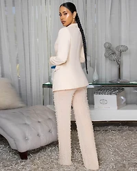 Alice Nude Blazer & Mesh Pearl Pants Set (8/26/25)