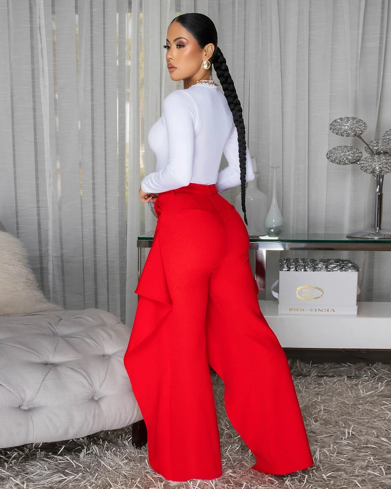 Sonoma Red Ruffle LUXE Pants