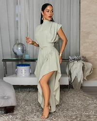 Kayna Sage Green LUXE Top & Pants Set (SHIPS 5/18)