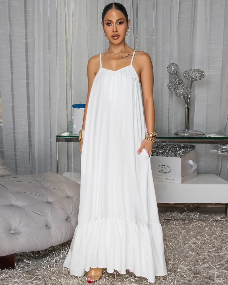 Petrovna Off-White Maxi Dress