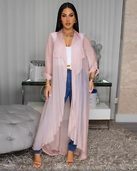 Gloriana Blush Silky Sheer Long Duster