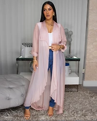 Gloriana Blush Silky Sheer Long Duster