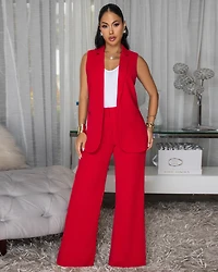 Armani Red Vest & Pants Set