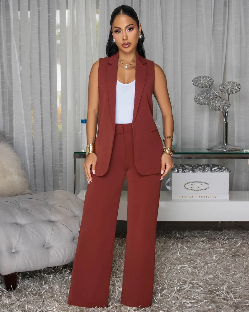 Armani Brown Vest & Pants Set
