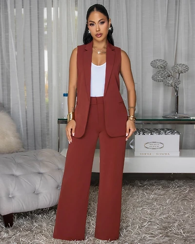 Armani Brown Vest & Pants Set