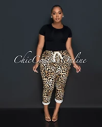 Lona Black Round Neck Crop Top