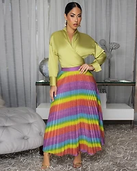 Effie Rainbow Maxi Skirt