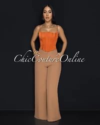 Cooper Nude Straight Legs Pants
