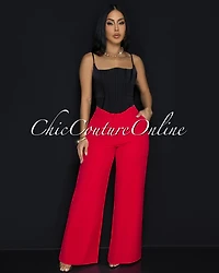 Riley Black Silky Bustier Top