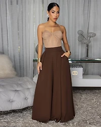 Aldo Brown Palazzo Pants