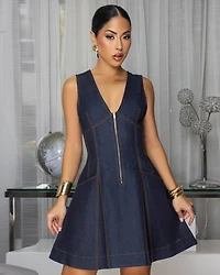 Miravie Dark Denim Skater Dress