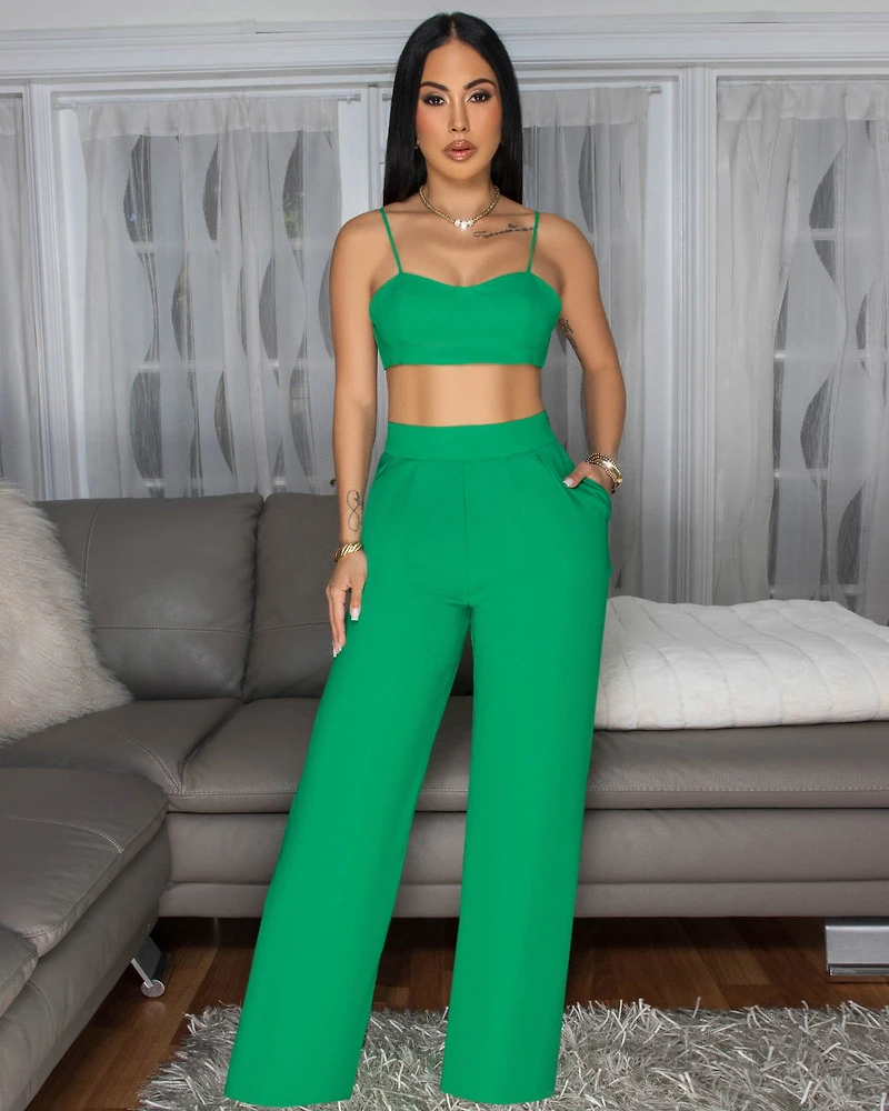 Kingston Kelly-Green 3 Piece Pants Set
