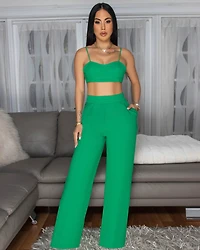 Kingston Kelly-Green 3 Piece Pants Set
