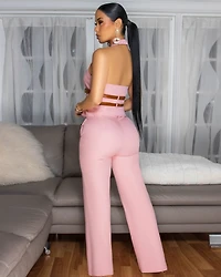 Fernanda Dusty Rose Vest Top & Pants Set